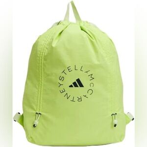 Adidas BY STELLA MCCARTNEY GYM SACK JN7102 Bahia Glow 5.5" x 17.75" x 18.50 NWT